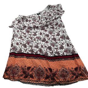 Rue 21 Women's Size Medium Blouse One Side Off Shoulder Brown Preowned